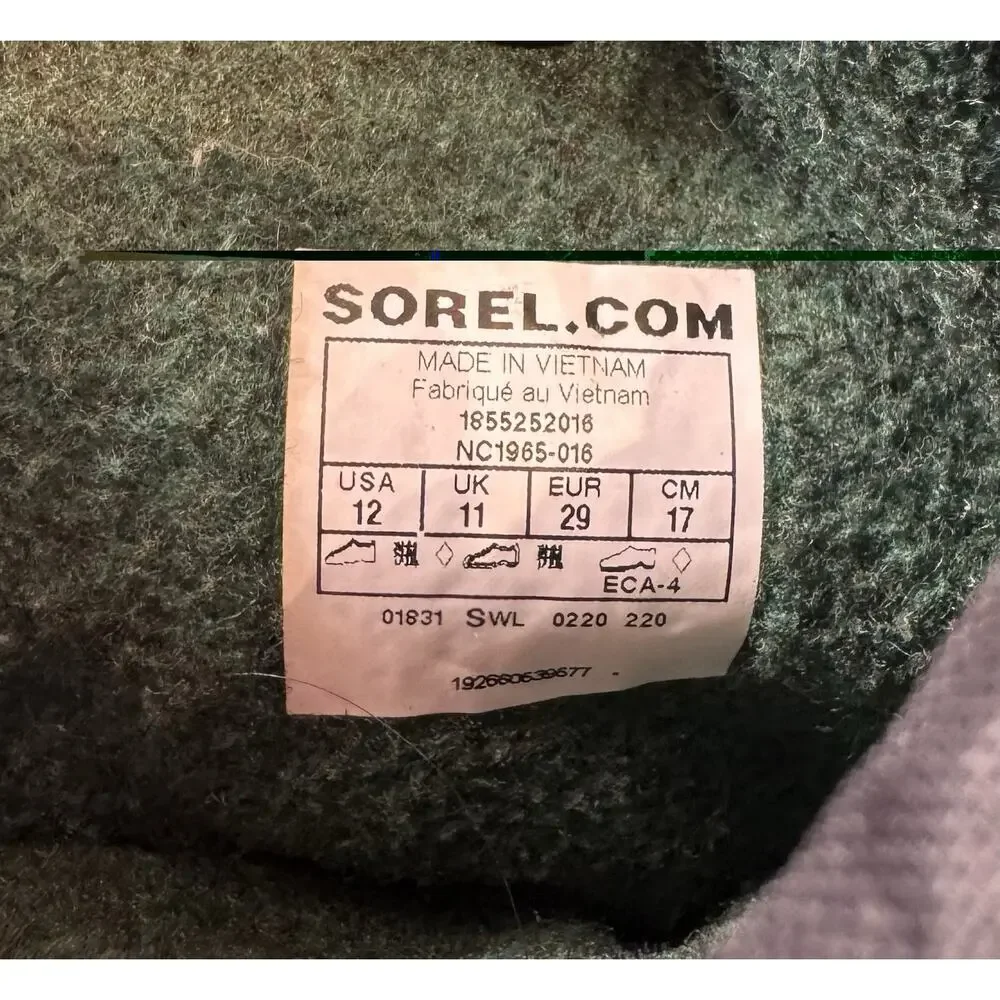 Sorel Cub Kids Size 12 Black Waterproof Insulated Snow Boots Drawstring